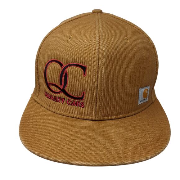 Quality Cars Carhartt Snapback Cap Brown One Size Adjustable Embroidered 6 Panel - Picture 1 of 10